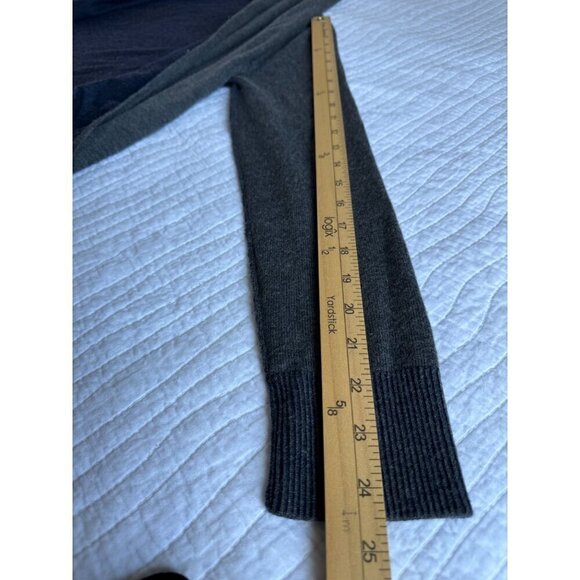 Joie Long Sleeve Longline Hooded Knit Open Cardigan SZ S-M Soft Grey - Picture 5 of 9